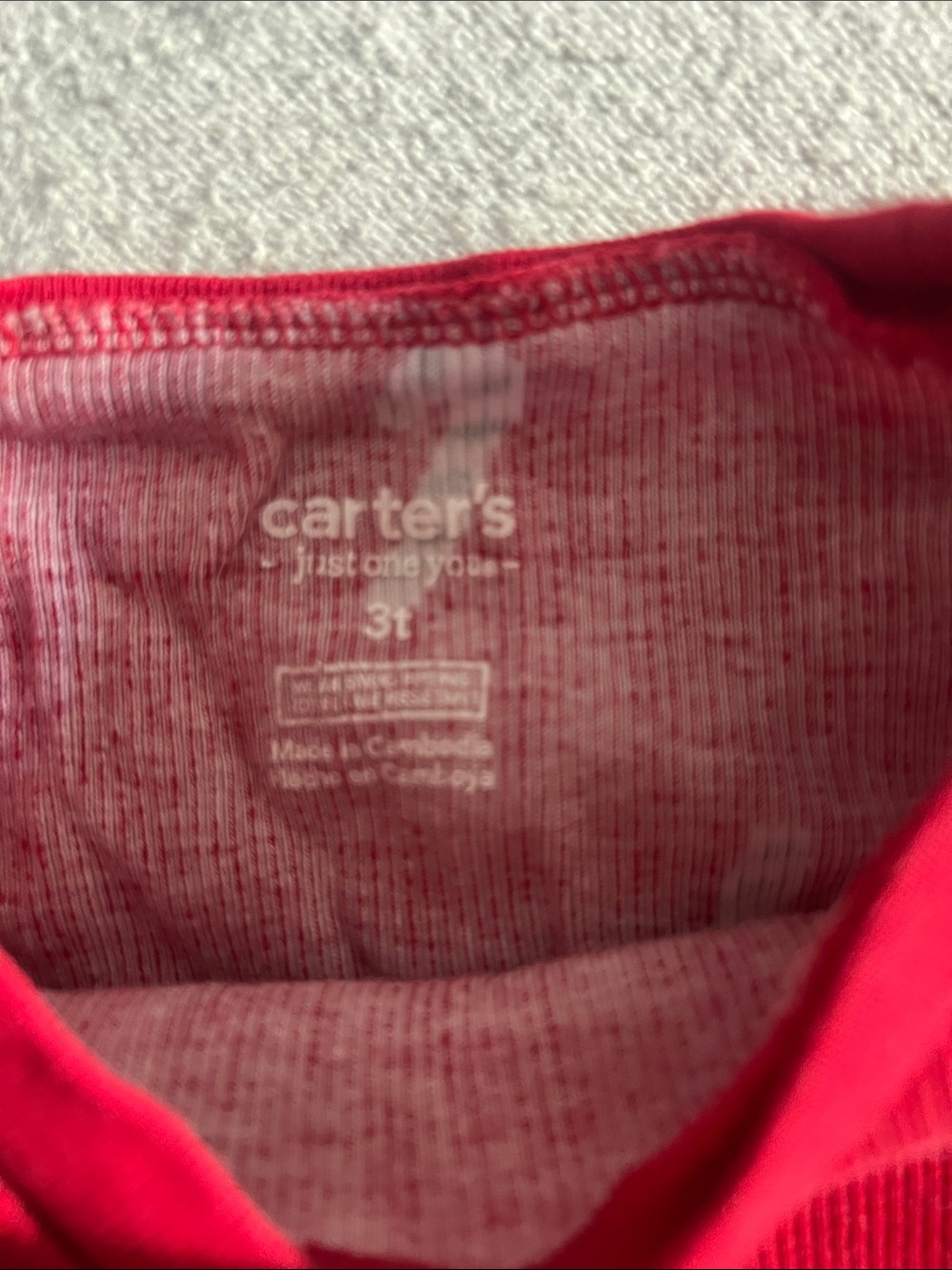 Carter's Red Candy Cane Ribbed Pajama Set - Picture 2 of 2
